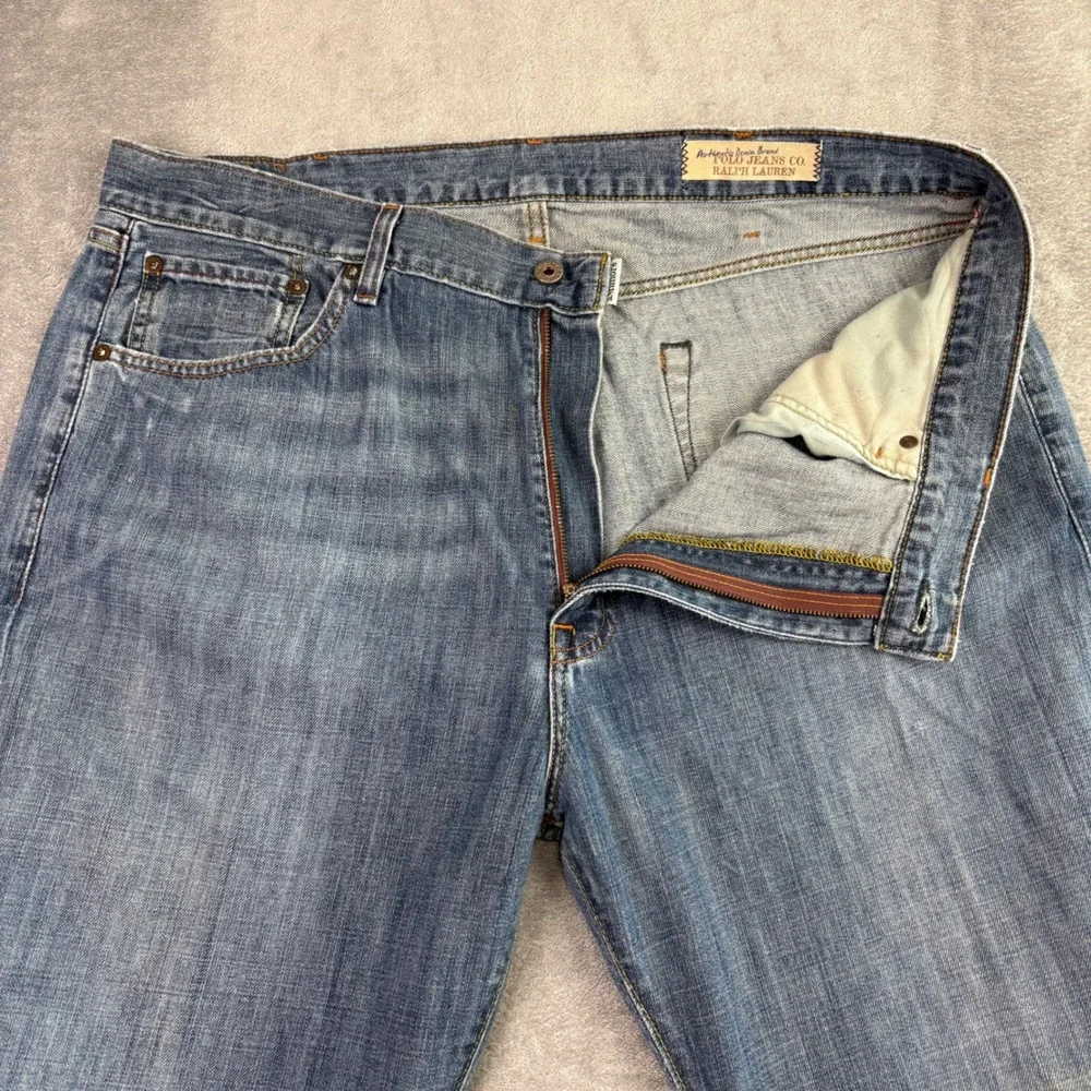 Polo Jeans Co Ralph Lauren Mens 40X32 Ashmore‎ Blue Denim Straight Leg Jeans